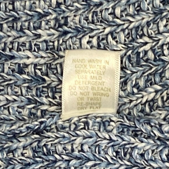 C.J. Banks Blue Zip Front Cardigan Sweater Woven Knit Long Sleeve Cozy Layer 3X - Picture 12 of 12